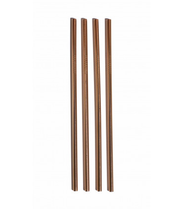 Pink Gold colored Stainless Steel Straws