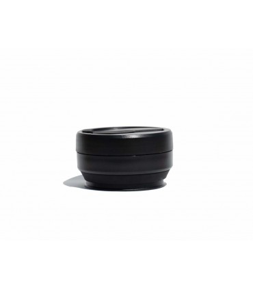 473 ml collapsed Stojo silicone cup black