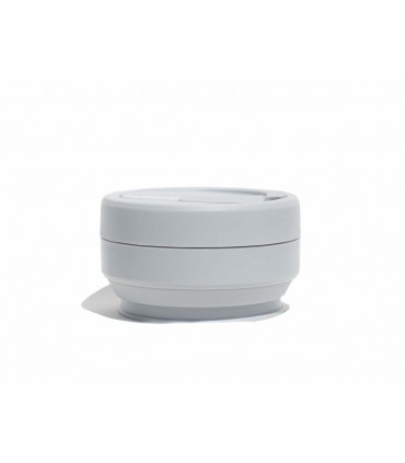355 ml collapsed Stojo silicone cup grey