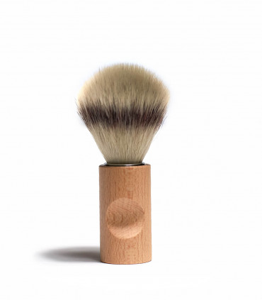 Shaving brush silver tip, beech and synthetique fiber of Iris Hantverk