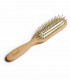 Fine hair brush, made of wood, for long hair