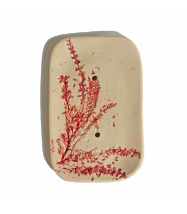 Rectangular hand made ceramic soap dish