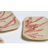 Rectangular vintage ceramic soap dishes with red heather branch, Takaterra