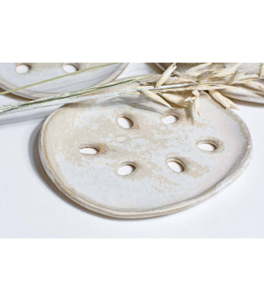 Ceramic soap dish with small holes, Takaterra