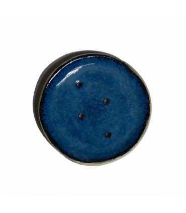 Ceramic, handmade, dark blue soapdish, Takaterra