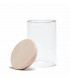 Glass jar with wooden lid - 0,8 L
