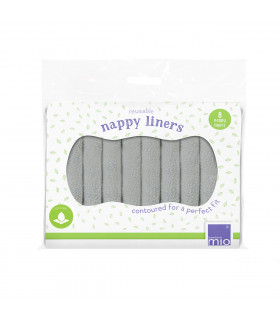Supersoft reusable grey nappy liners in pack to make reusable nappy changing easy