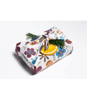 Tissu pour emballer les cadeaux, grande taille, motif fleurs, Takaterra