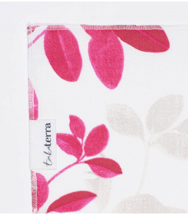 Tissu pour emballer cadeaux, fleur rose, 75x75cm, Takaterra