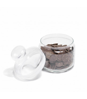 Small size glass cookie jar