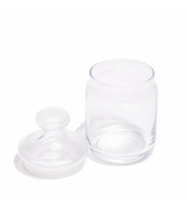 Mini size glass cookie jar