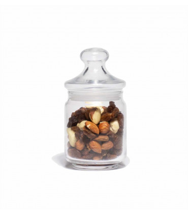Mini glass cookie jar