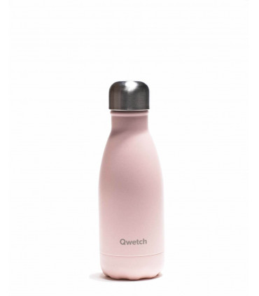 Bouteille isotherme inox, rose pastel, 260 ml, Qwetch