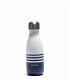 Small white and dark blue Qwetch reusable water bottle