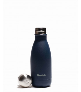 Gourde isotherme inox 260ml bleu granite Qwetch