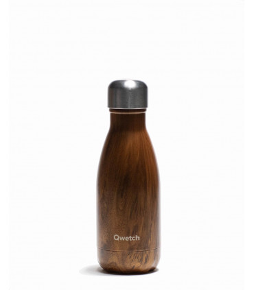 Bouteille isotherme wood en inox Qwetch 260ml