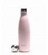 Stainless steel reusable water bottle 500 ml pastel pink Qwetch