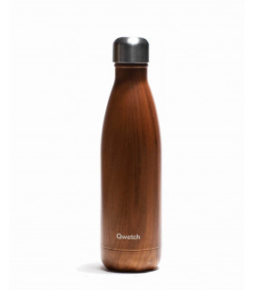 Reusable water bottle 500 ml wood Qwetch