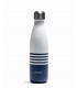 Reusable water bottle 500 ml blue striped Qwetch