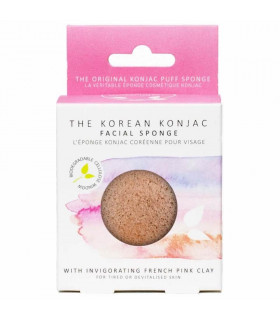 Éponge naturelle konjac à l'argile rose