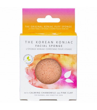 Chamomile and pink clay konjac sponge for sensitive skin