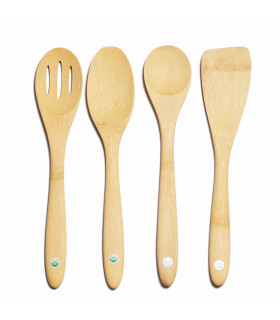 Organic bamboo essential utensils set