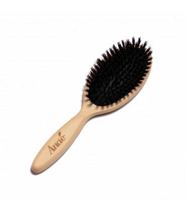 Oval Cushioned Hairbrush - Beech Wood and Boar Bristle
