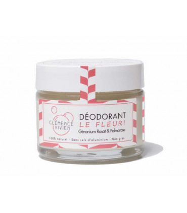 Déodorant Vegan crème Le Fleuri par Clémence et Vivien