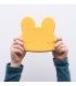 We might be tiny, jolie lunch box jaune en forme de lapin pour enfant en forme