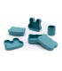 Beautiful silicone snackie and lunch blue box for boys and girls of We might be tiny