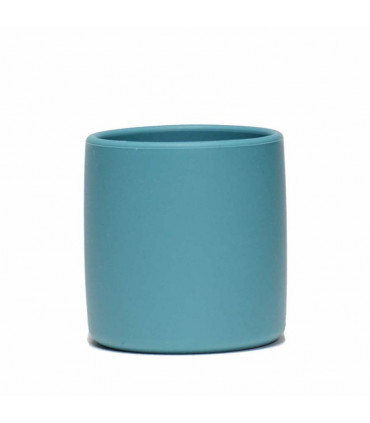 Silicone grip cup for babies, blue, We might be tiny, blue dusk