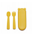 Baby Feedie Fork and Spoon Set - Yellow