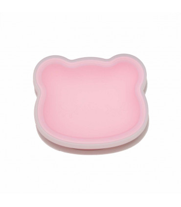 Pink, silicone suction baby bowl with lid, We might be tiny
