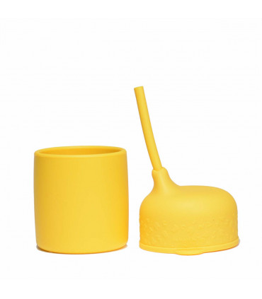 Perfect jaune, silicone cup lid from We Might Be Tiny