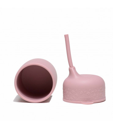 Couvercle gobelet avec une mini paille, We Might Be Tiny, Dusty Rose