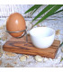 Olivenholz Erleben Olive Wood and Stainless Steel Egg Holder