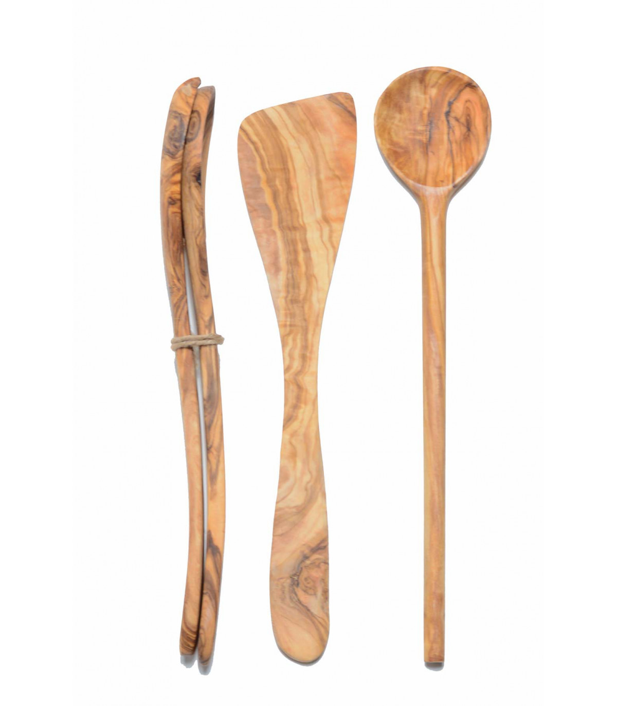 25cm 20cm Lot de spatules et cuillères de cuisine en bois Bois certifié FSC 30cm Fackelmann 31125 Set de 4 ustensiles de cuisine en bois 