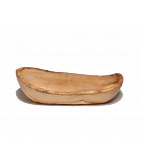 Rustic Olive Wood Bread Bowl - 30 cm, Olivenholz Erleben