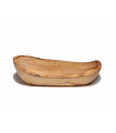 Rustic Olive Wood Bread Bowl - 30 cm