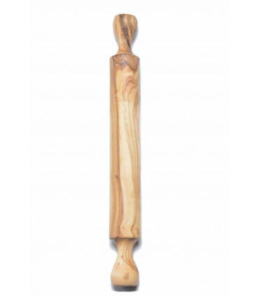Olive Wood Dough Roller  With Handles - 42 cm