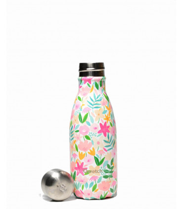 Small Flora Rose metal reusable water bottle