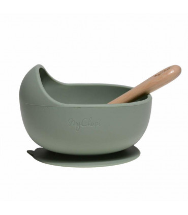 My Chupi, Sage First Weaning Bowl and Spoon