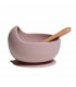 My Chupi, Powder Lilac First Weaning Silicone Bowl and Spoon