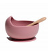 My Chupi, Dusty Rose First Weaning Silicone Bowl and Spoon