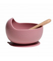 My First Weaning Bowl and Spoon - Dusty Rose