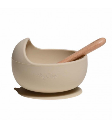 My Chupi, Nude First Weaning Silicone Bowl and Spoon