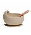My First Weaning Bowl and Spoon - Nude