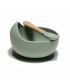 My Chupi, Sage, First Weaning Silicone Bowl and Spoon