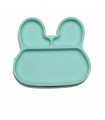 Bunny Stickie Plate - Minty Green