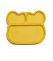 Bear Stickie Plate - Yellow